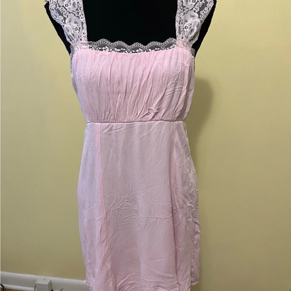 Self Esteem Pink Lace Midi Dress